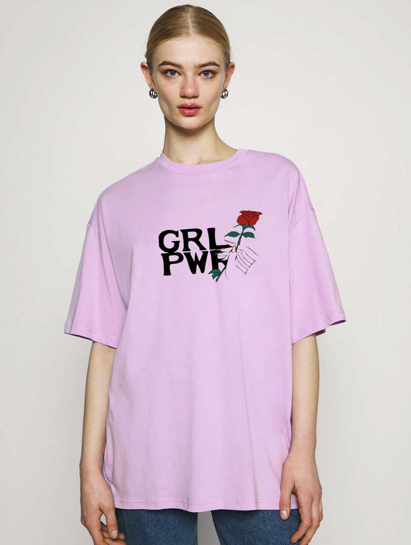 purple cotton regular tshirt - 19984982 -  Zoom Image - 0