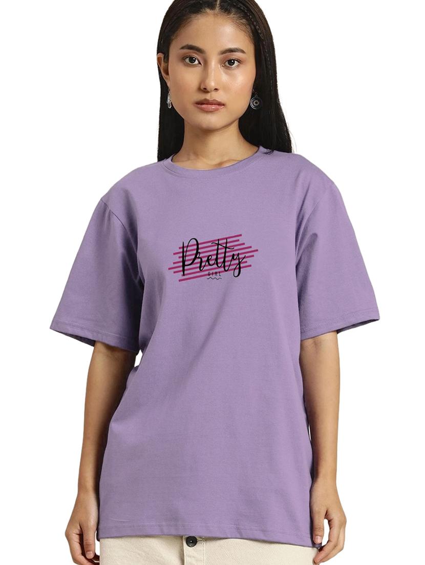 purple cotton regular tshirt - 19984998 - Zoom Image - 0