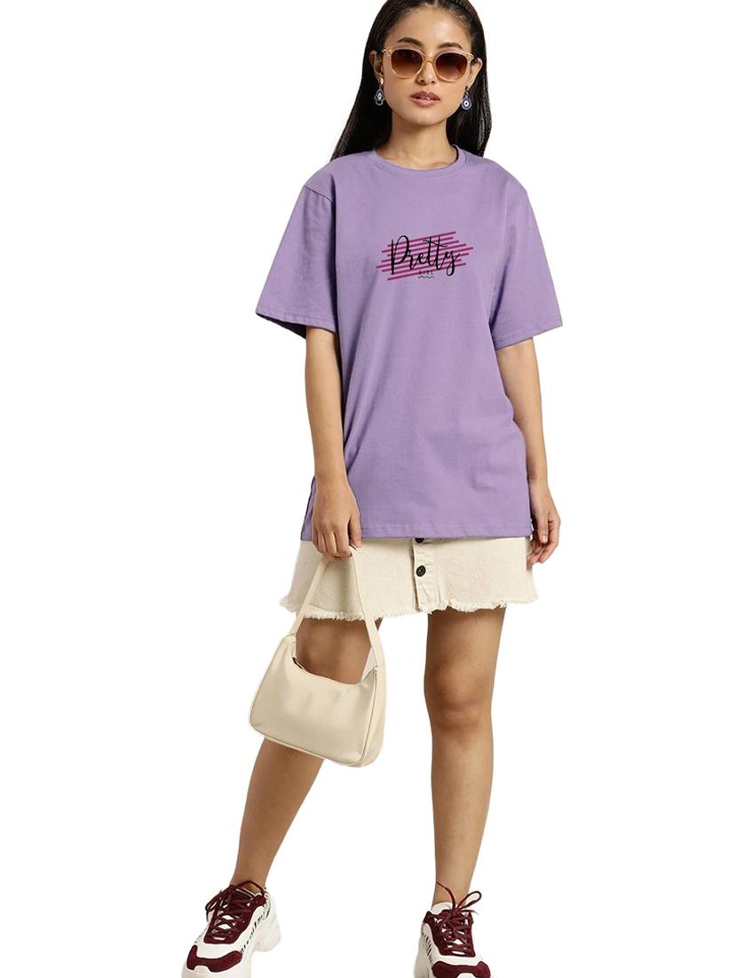 purple cotton regular tshirt - 19984998 - Standard Image - 3