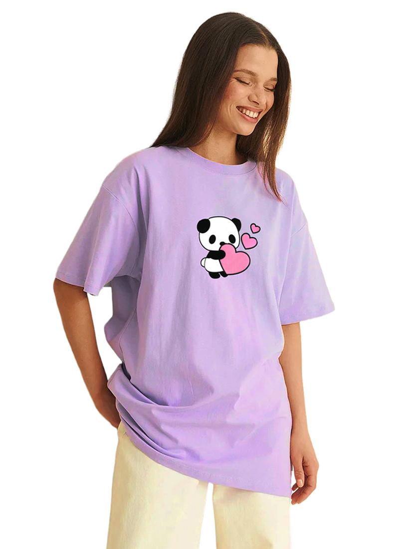 purple cotton regular tshirt - 19985006 -  Zoom Image - 0