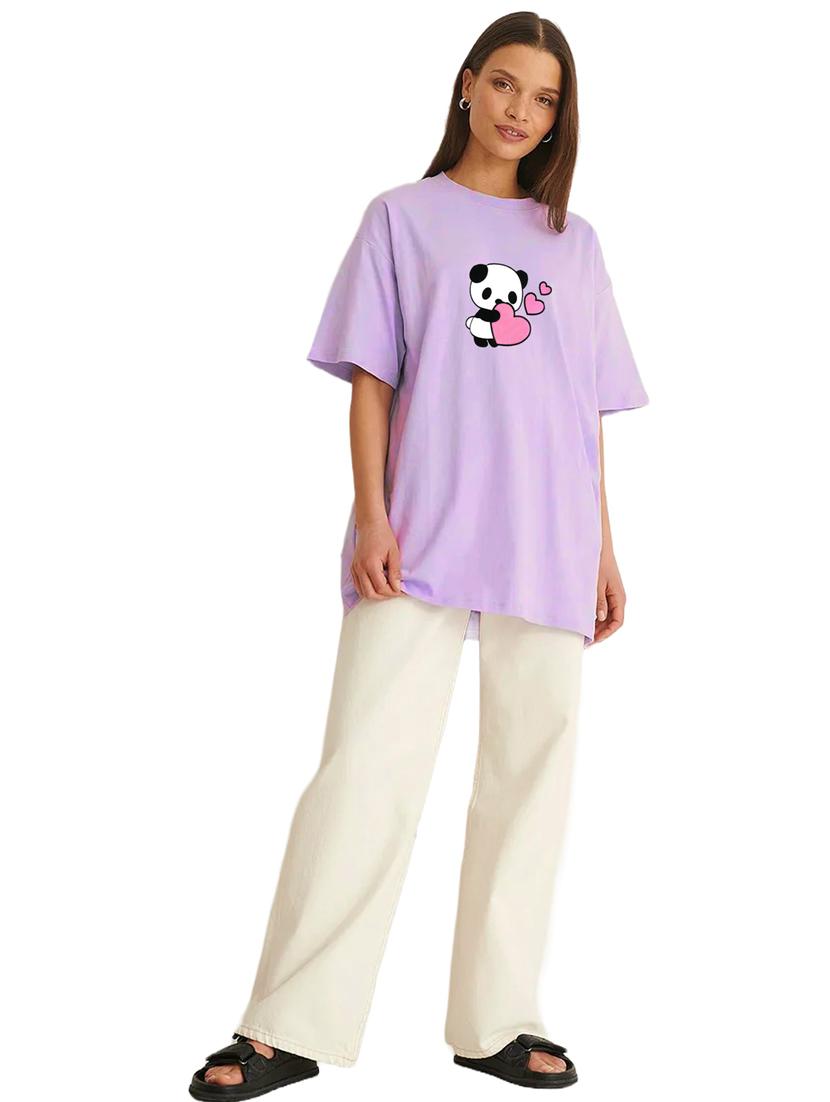 purple cotton regular tshirt - 19985006 - Standard Image - 3