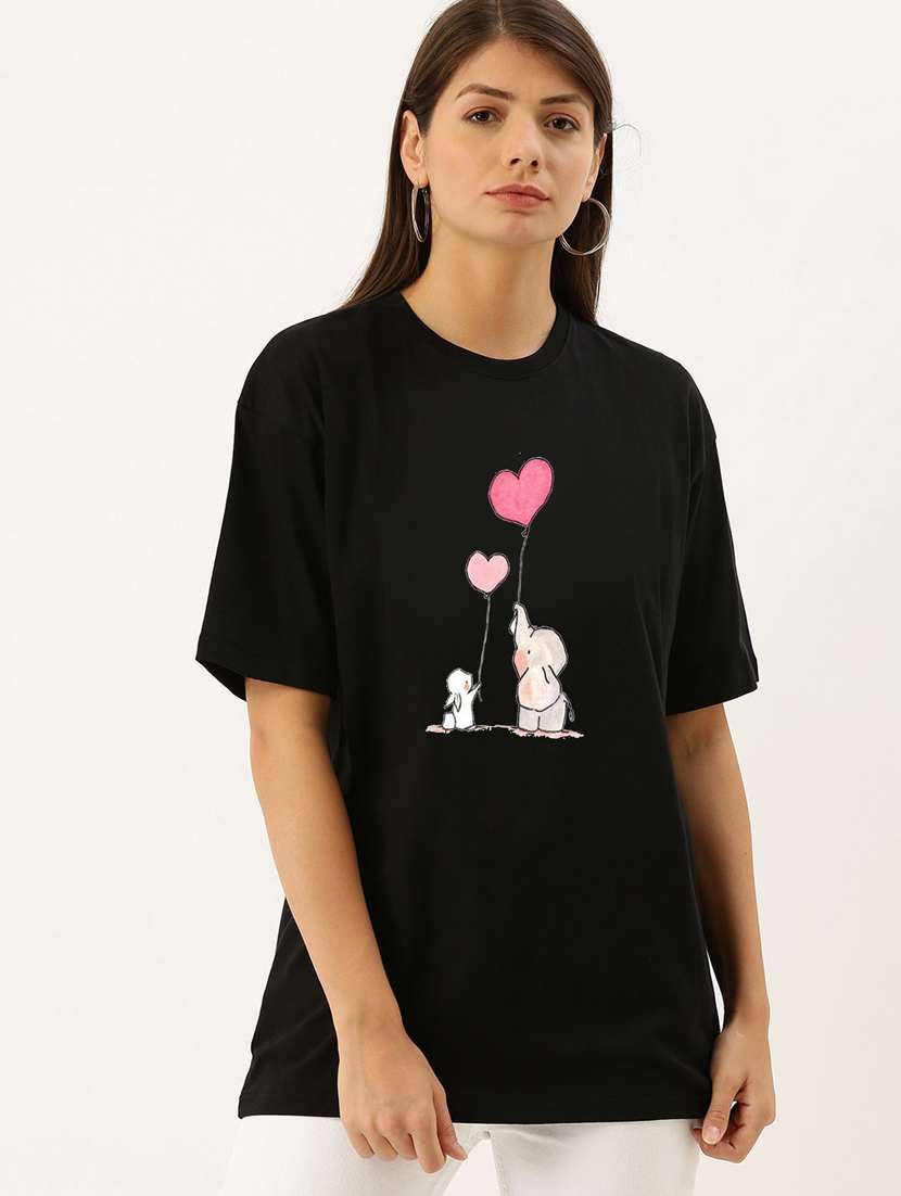 black cotton regular tshirt - 19985014 - Zoom Image - 0