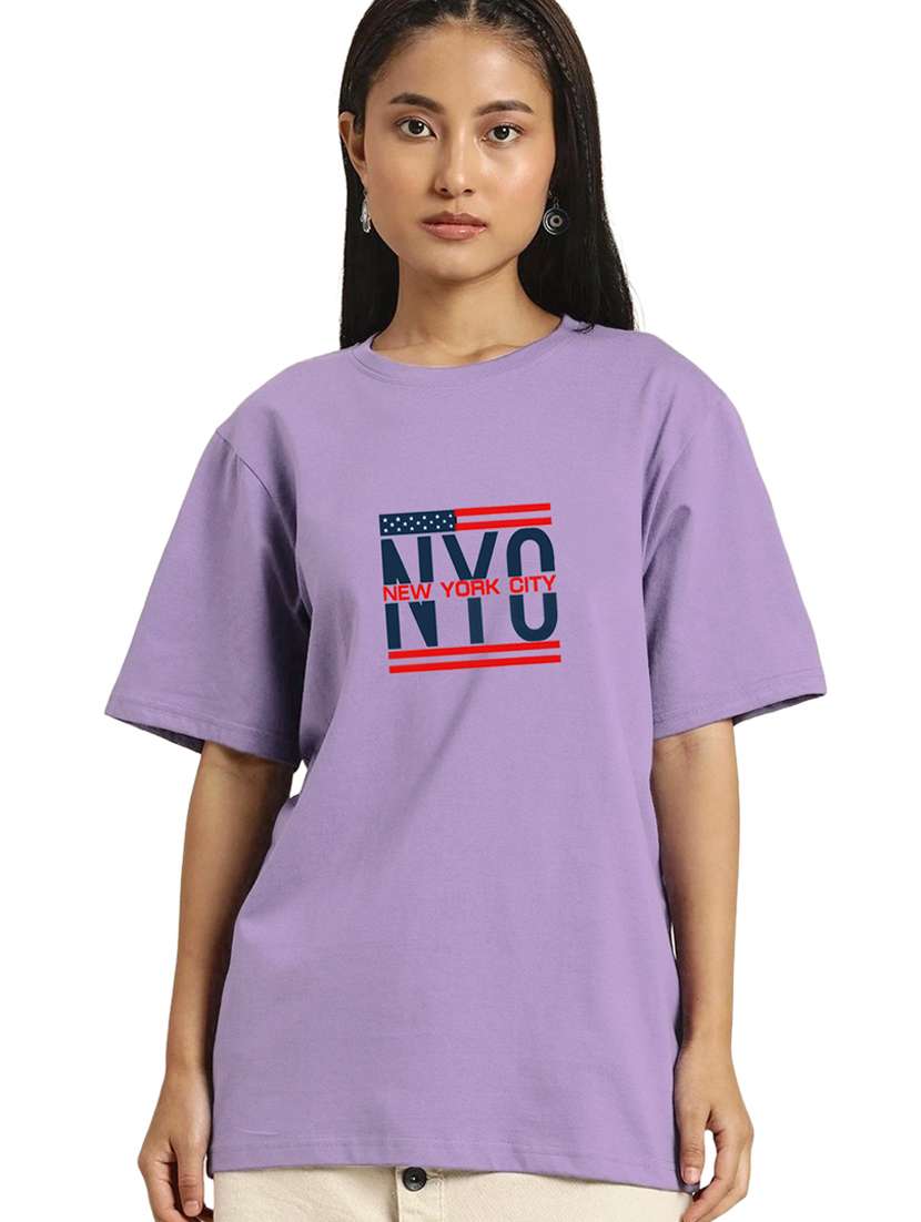 purple cotton regular tshirt - 19985042 - Zoom Image - 0