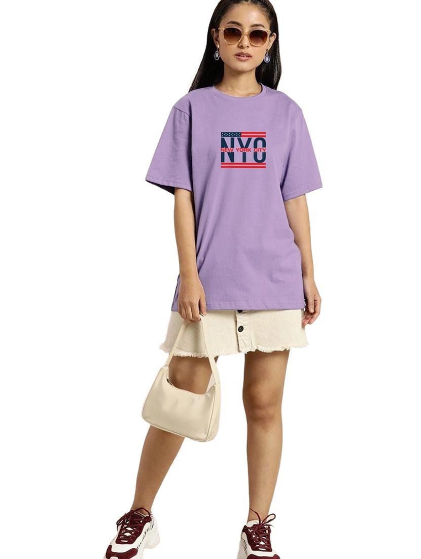 purple cotton regular tshirt - 19985042 - Standard Image - 3