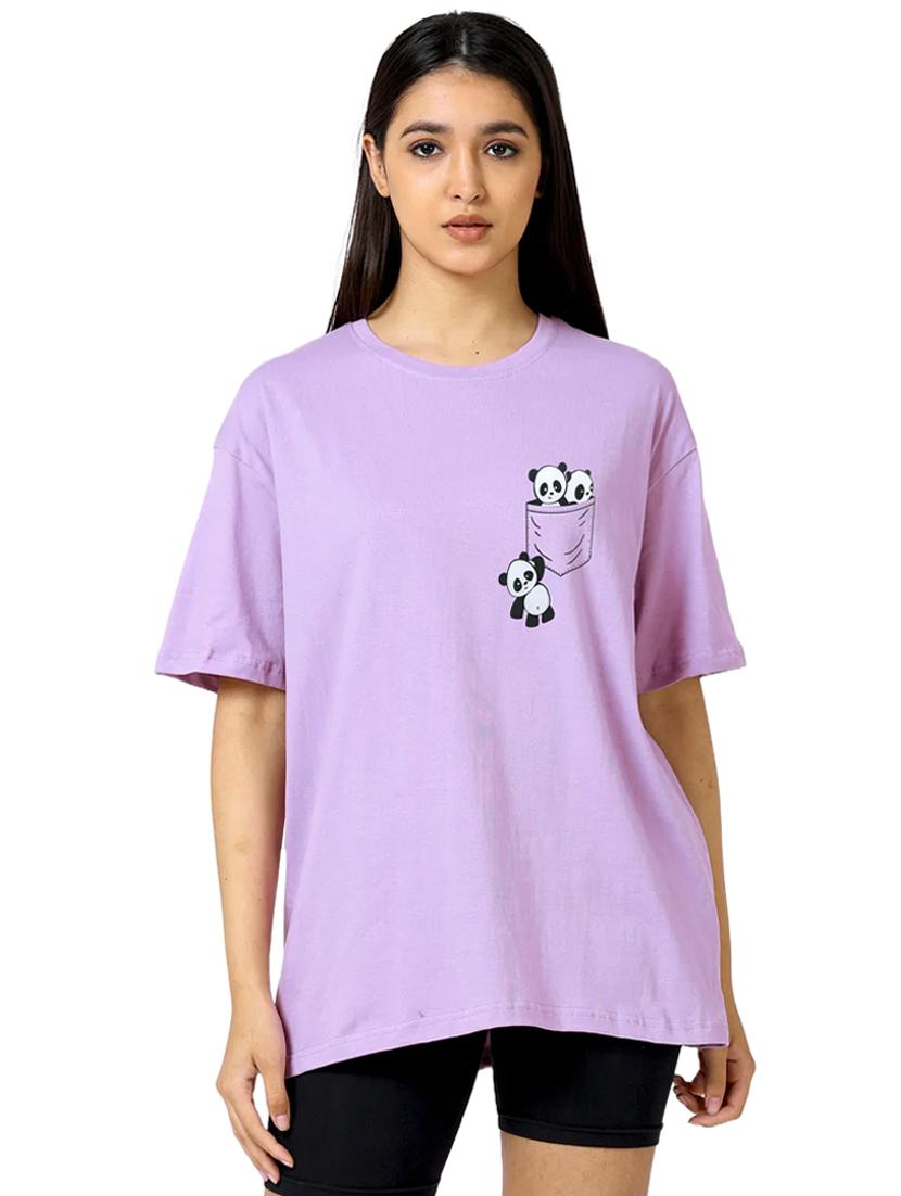 purple cotton regular tshirt - 19985075 - Zoom Image - 0