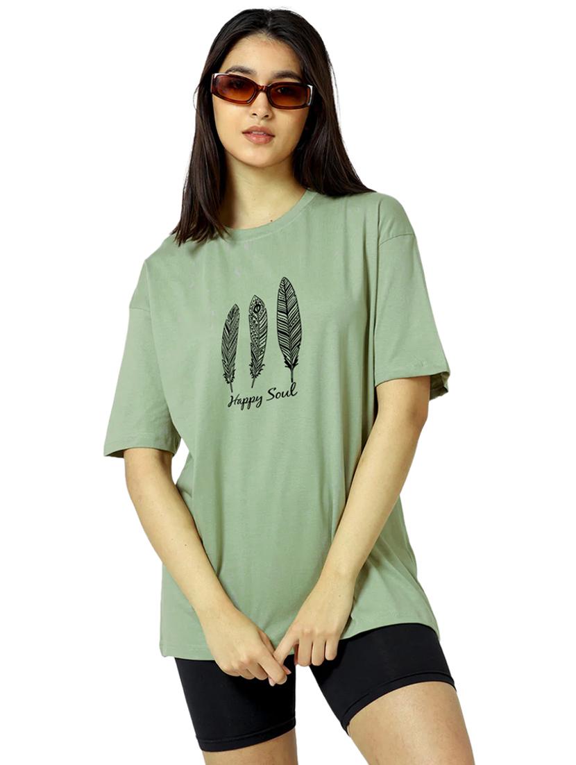 green cotton regular tshirt - 19985081 - Zoom Image - 0
