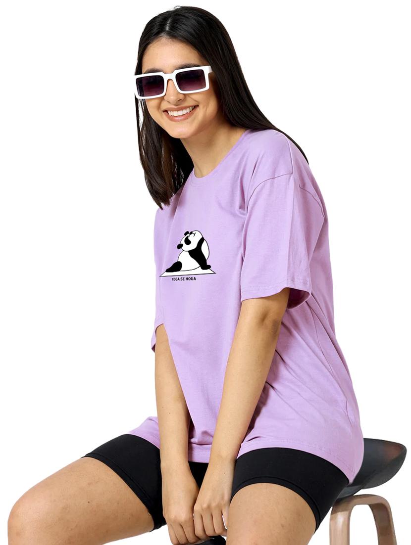 purple cotton regular tshirt - 19985082 - Standard Image - 3