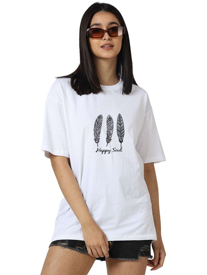 white cotton regular tshirt - 19985090 -  Zoom Image - 0