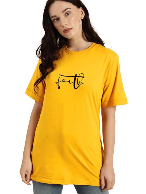 yellow cotton regular tshirt - 19985101 - Standard Image - 0