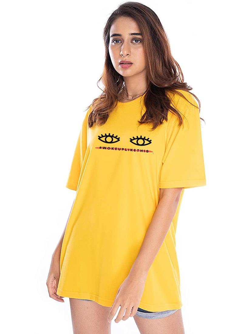yellow cotton regular tshirt - 19985117 - Zoom Image - 0
