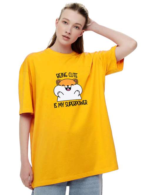 yellow cotton regular tshirt - 19985121 -  Standard Image - 0