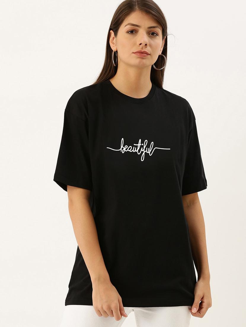 black cotton regular tshirt - 19985125 -  Zoom Image - 0