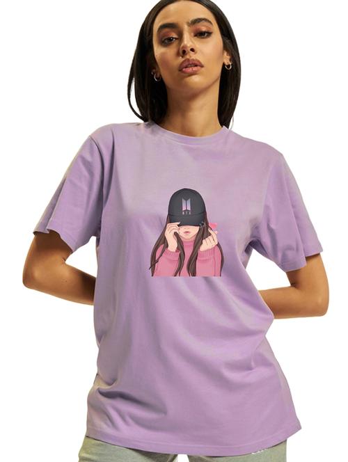 purple cotton regular tshirt - 19985137 -  Standard Image - 0