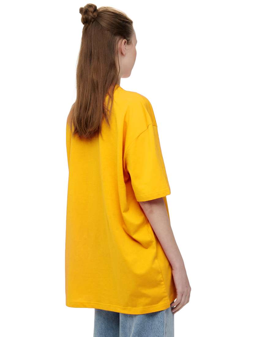 yellow cotton regular tshirt - 19985139 - Standard Image - 3