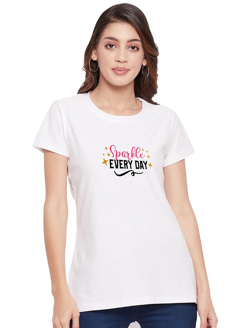 white cotton regular tshirt - 19985145 - Zoom Image - 0