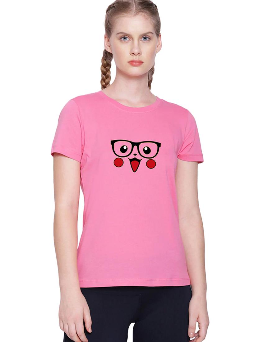 pink cotton regular tshirt - 19985147 -  Zoom Image - 0