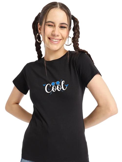 black cotton regular tshirt - 19985155 -  Standard Image - 0