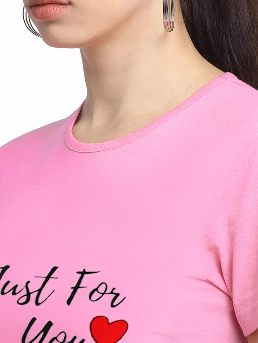 pink cotton regular tshirt - 19985159 - Standard Image - 3