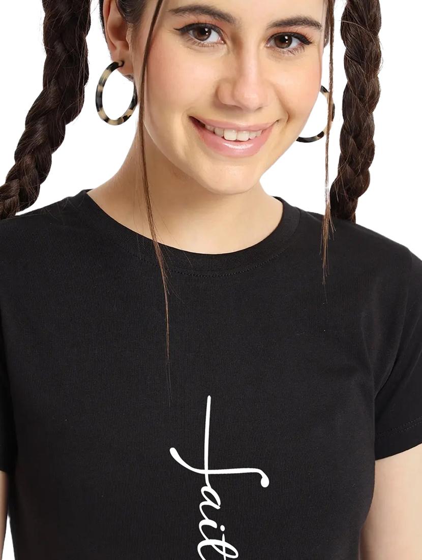 black cotton regular tshirt - 19985172 - Standard Image - 3