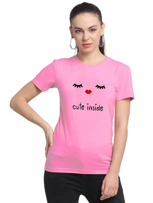pink cotton regular tshirt - 19985190 -  Standard Image - 0