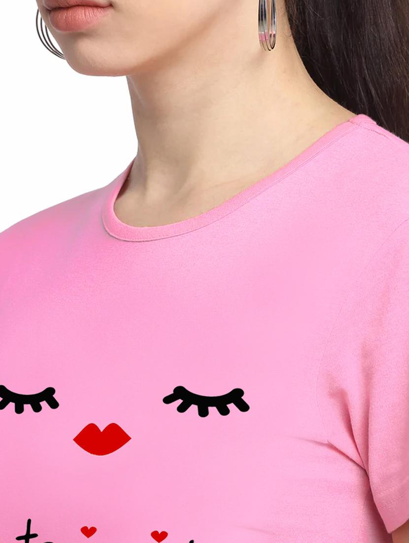 pink cotton regular tshirt - 19985190 - Standard Image - 3