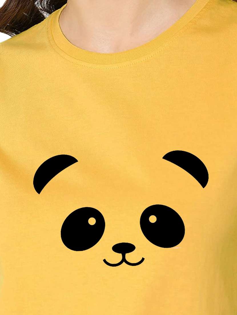 yellow cotton regular tshirt - 19985193 - Standard Image - 3