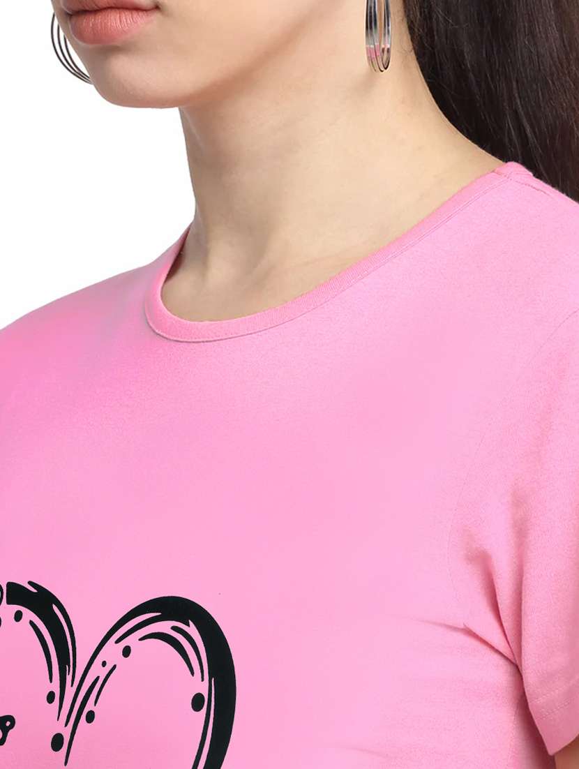 pink cotton regular tshirt - 19985210 -  Standard Image - 3