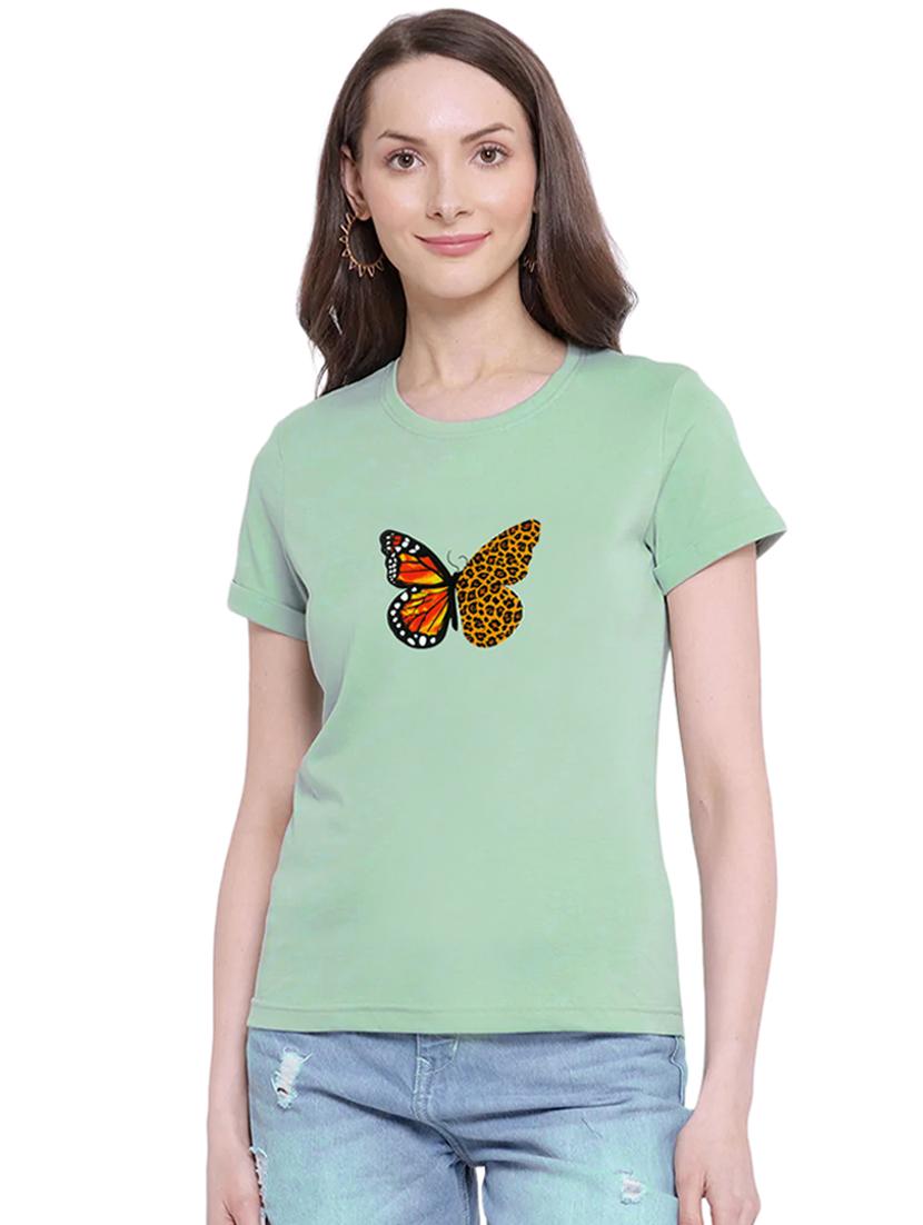 green cotton regular tshirt - 19985212 -  Zoom Image - 0