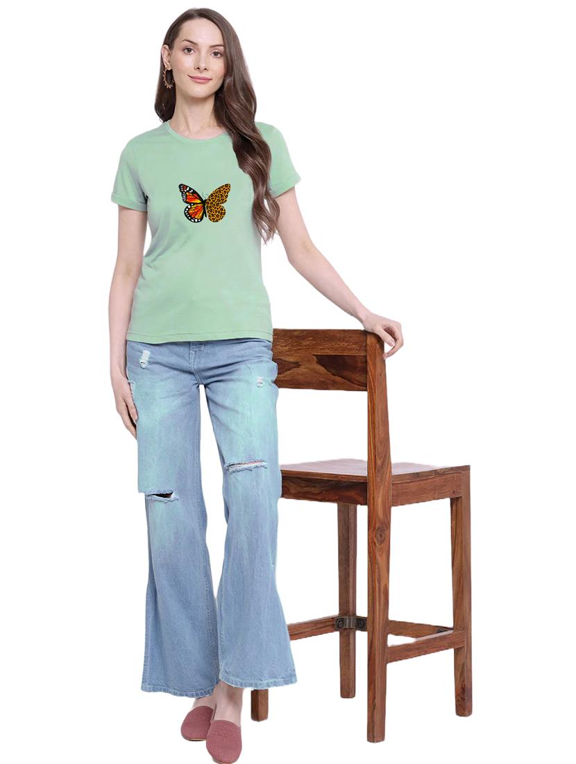 green cotton regular tshirt - 19985212 - Standard Image - 3