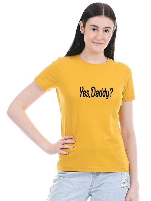 yellow cotton regular tshirt - 19985221 - Standard Image - 0