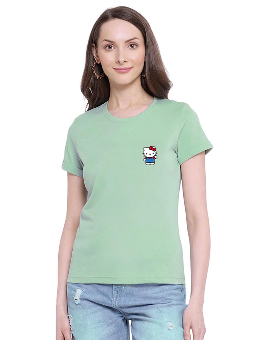 green cotton regular tshirt - 19985222 - Zoom Image - 0