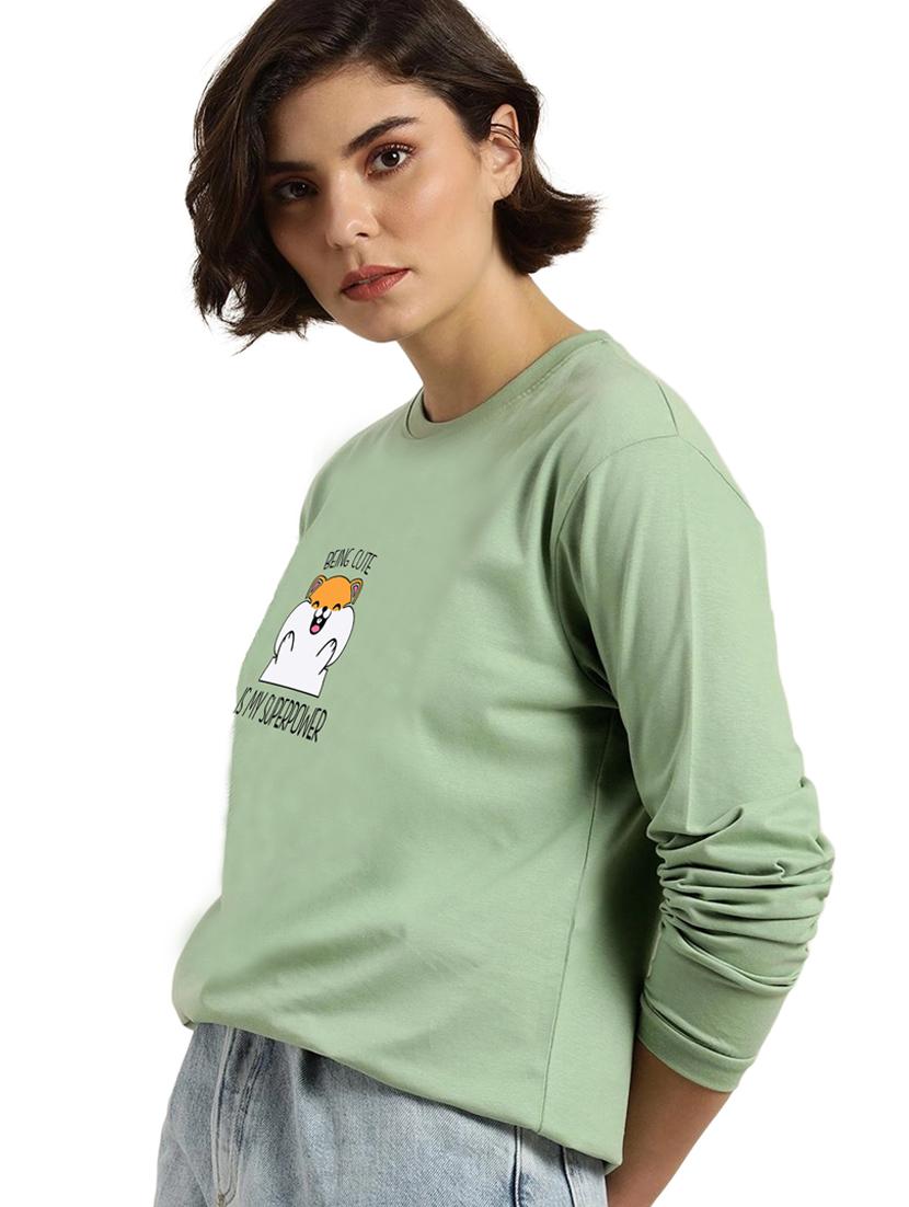 green cotton regular tshirt - 19985223 - Zoom Image - 0