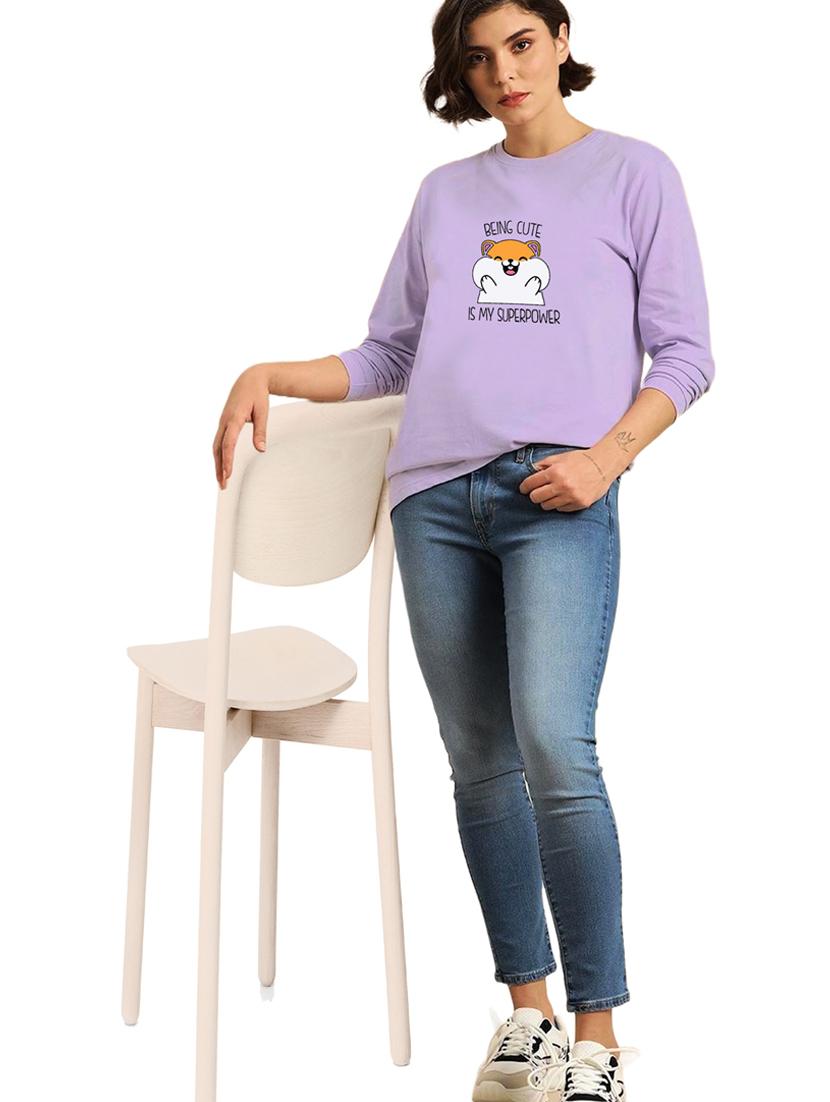purple cotton regular tshirt - 19985234 - Standard Image - 3