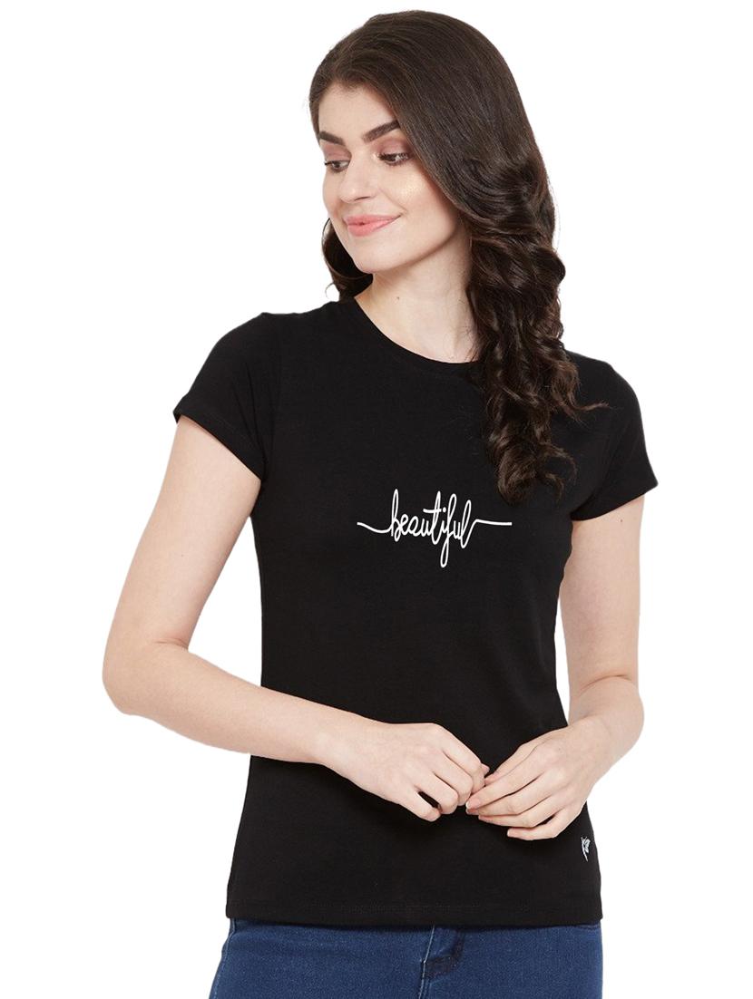 black cotton regular tshirt - 19985243 - Zoom Image - 0