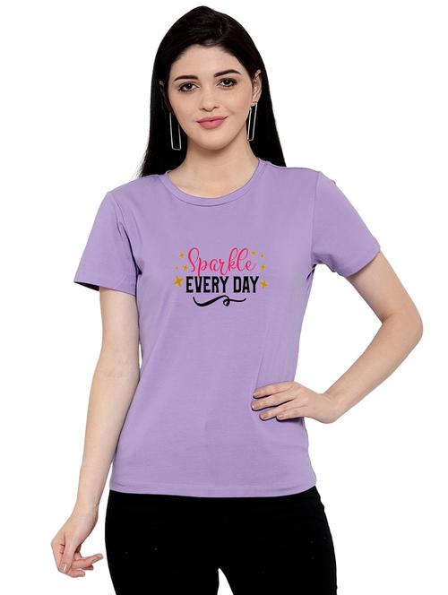 purple cotton regular tshirt - 19985246 - Standard Image - 0