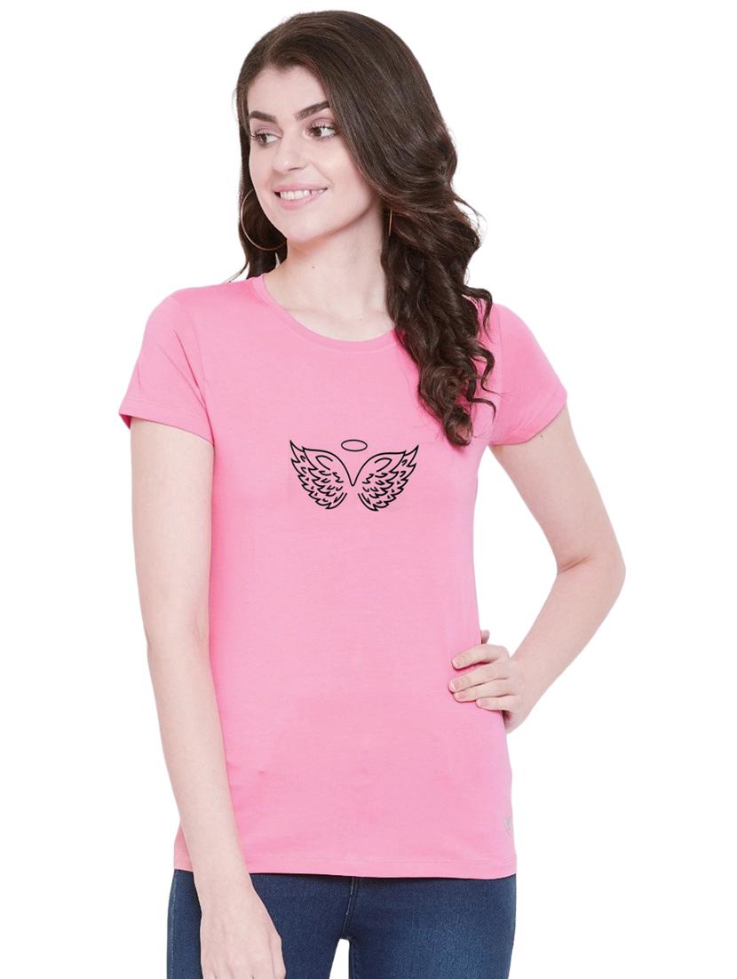pink cotton regular tshirt - 19985248 -  Zoom Image - 0