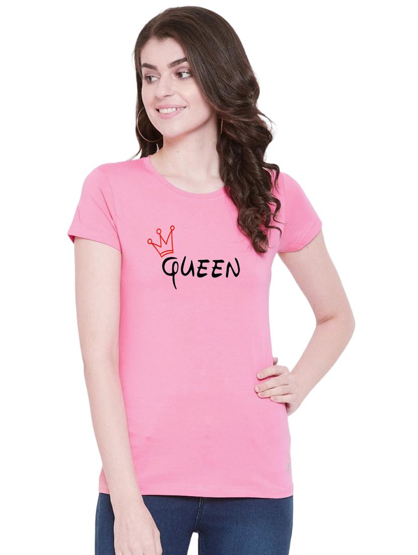 pink cotton regular tshirt - 19985250 -  Zoom Image - 0