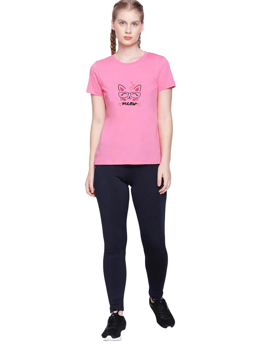 pink cotton regular tshirt - 19985251 - Standard Image - 3