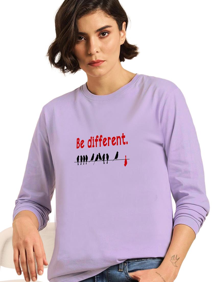 purple cotton regular tshirt - 19985262 -  Zoom Image - 0