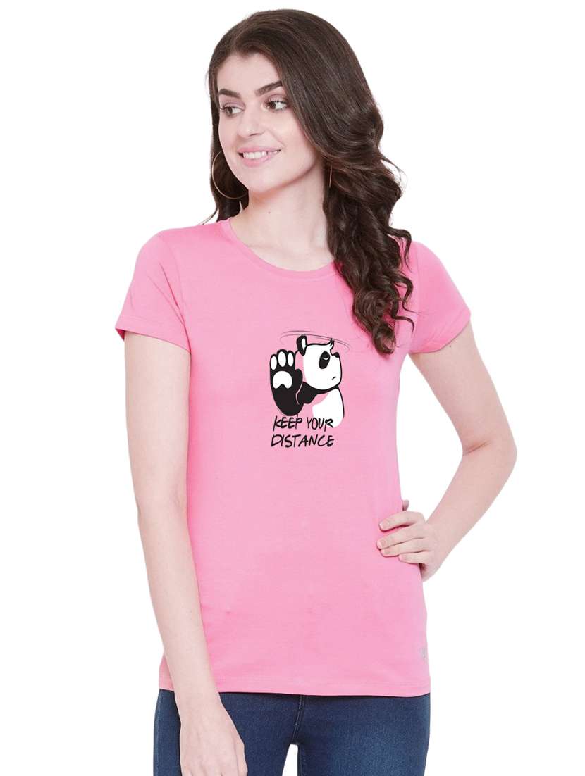 pink cotton regular tshirt - 19985263 - Zoom Image - 0