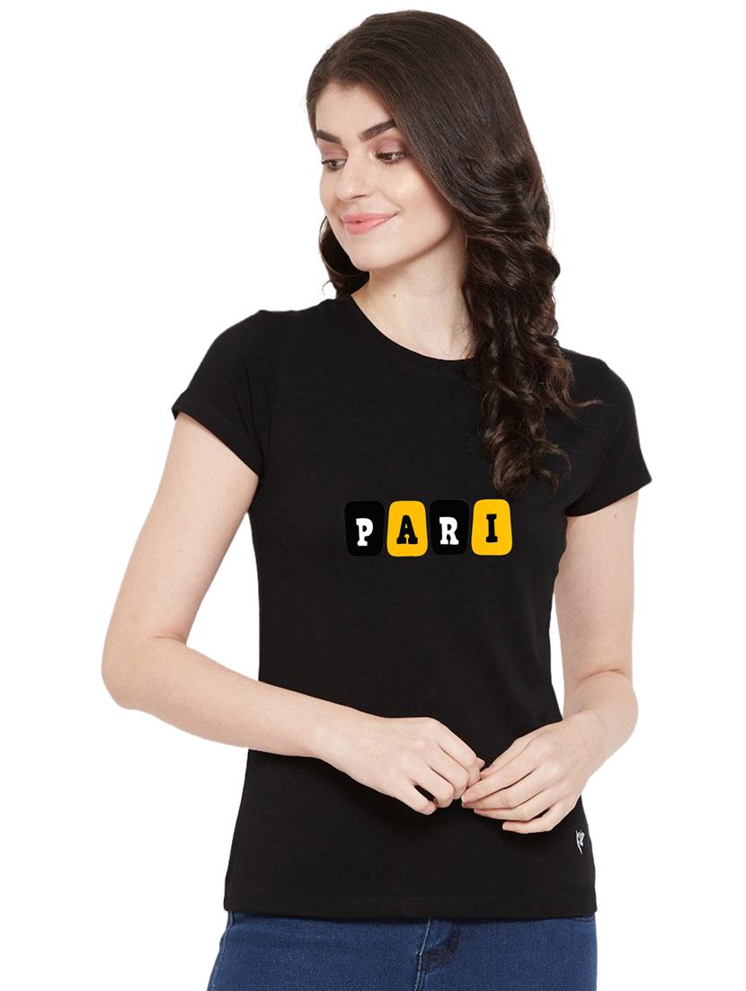 black cotton regular tshirt - 19985285 -  Zoom Image - 0