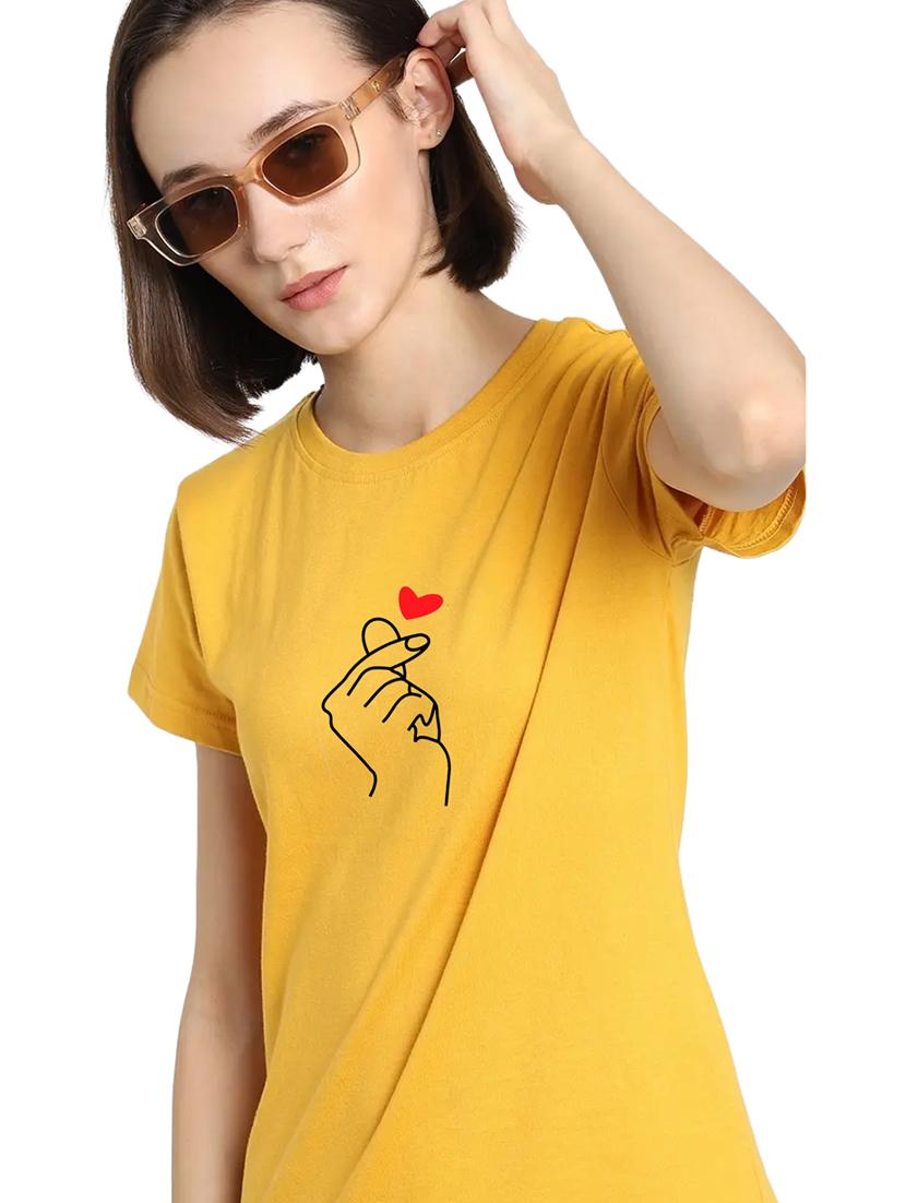 yellow cotton regular tshirt - 19985286 - Standard Image - 3