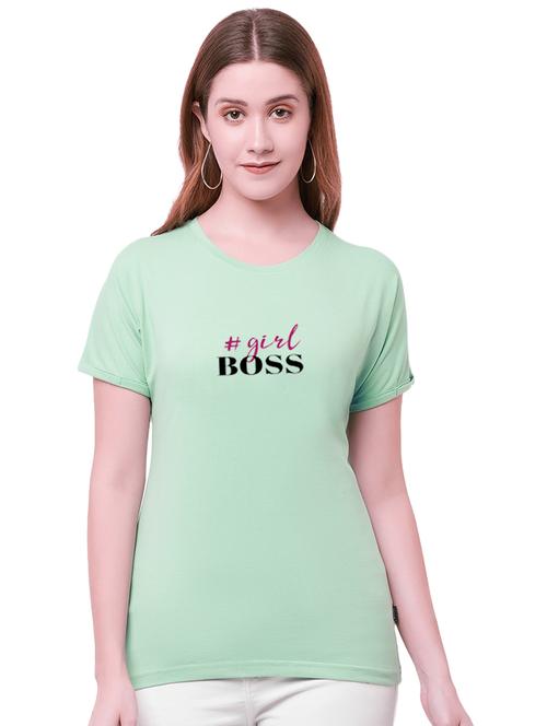 green cotton regular tshirt - 19985287 -  Standard Image - 0