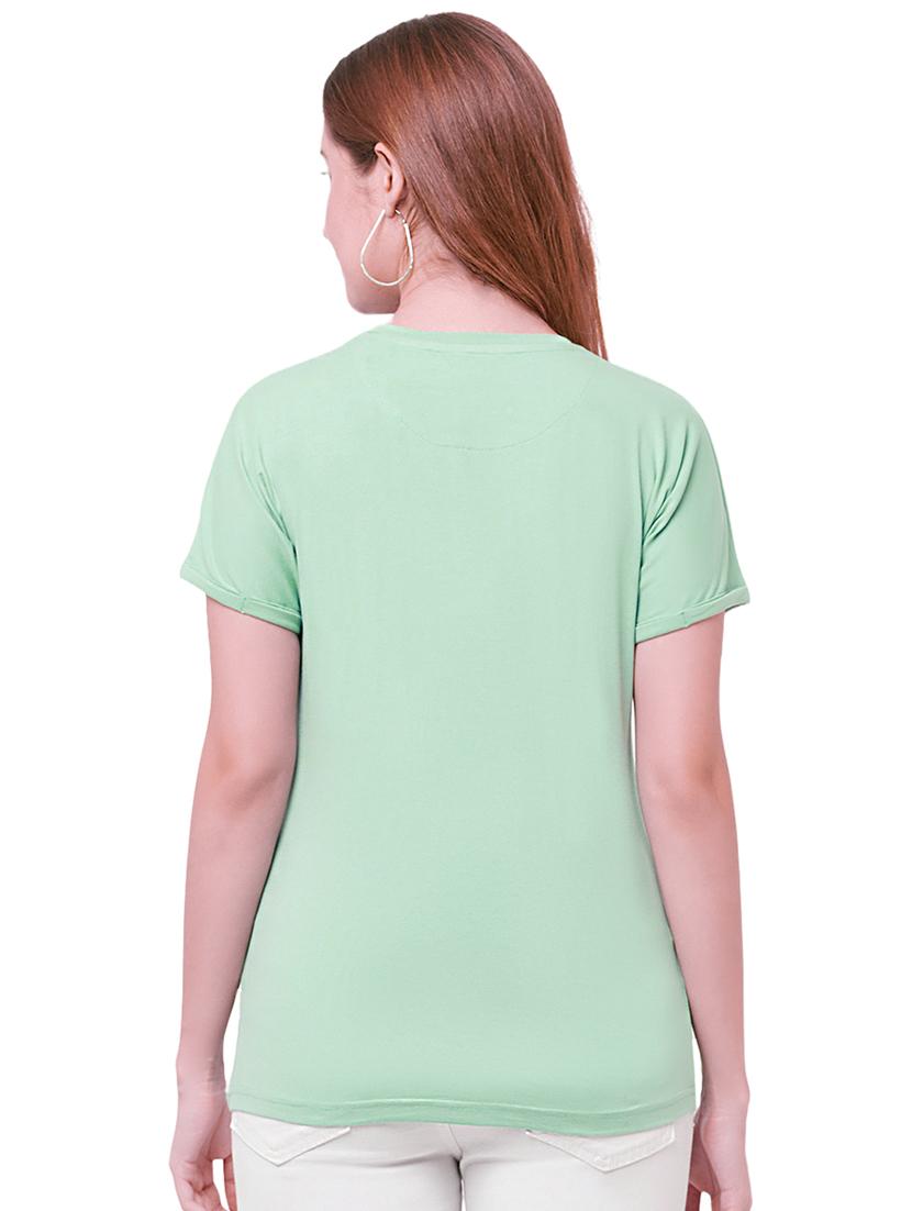 green cotton regular tshirt - 19985287 - Standard Image - 3