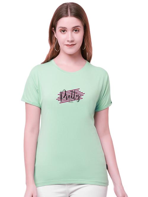 green cotton regular tshirt - 19985294 -  Standard Image - 0