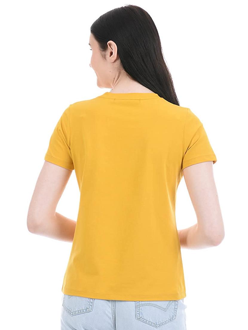 yellow cotton regular tshirt - 19985295 - Standard Image - 3