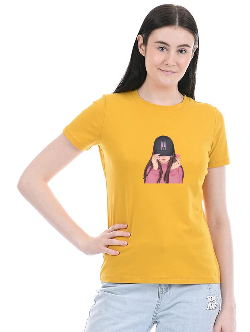 yellow cotton regular tshirt - 19985296 - Zoom Image - 0