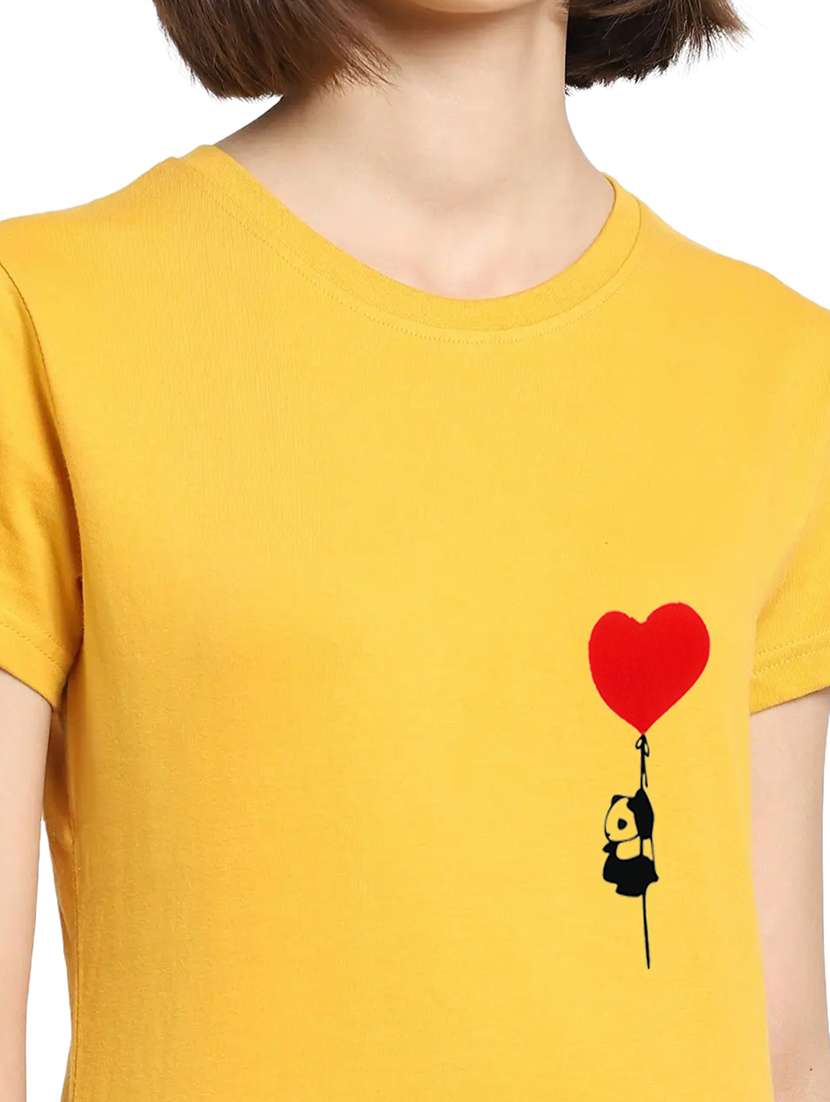 yellow cotton regular tshirt - 19985299 -  Standard Image - 3