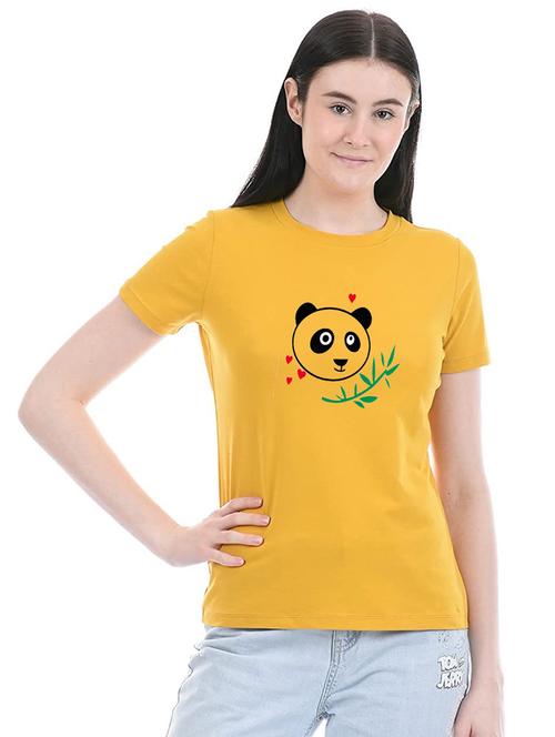 yellow cotton regular tshirt - 19985304 - Standard Image - 0