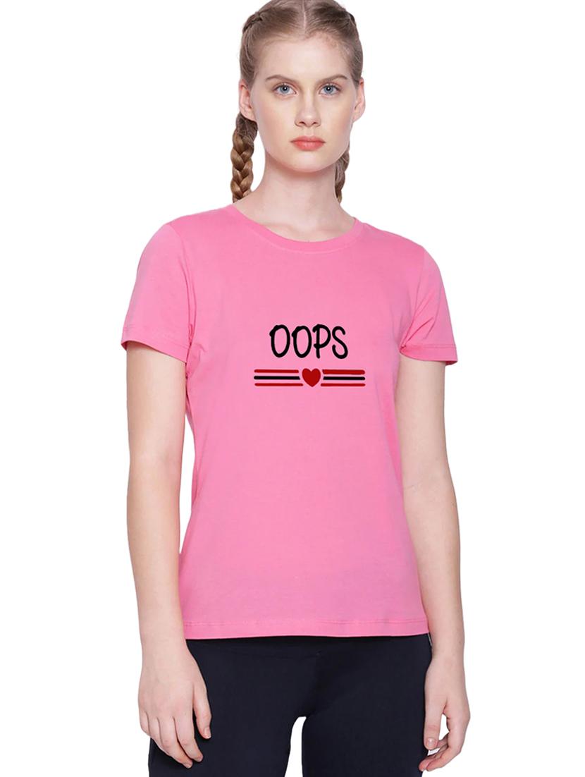 pink cotton regular tshirt - 19985309 - Zoom Image - 0